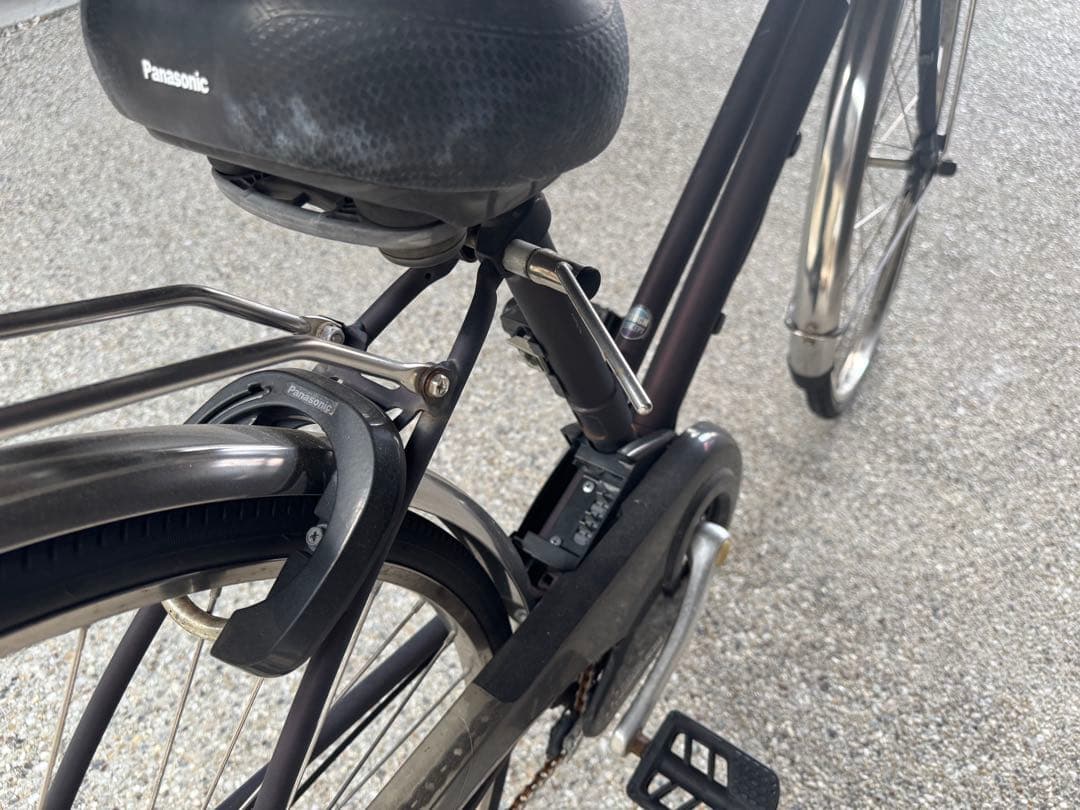 引取限定 パナソニック 電動アシスト自転車 シティタイプ ブラウン 前カゴ付き