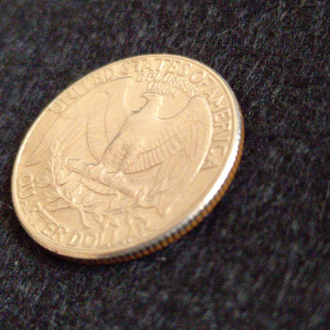 リバティクオーターDollar25セント1990年Dジェファーソン❀アメリカ美品