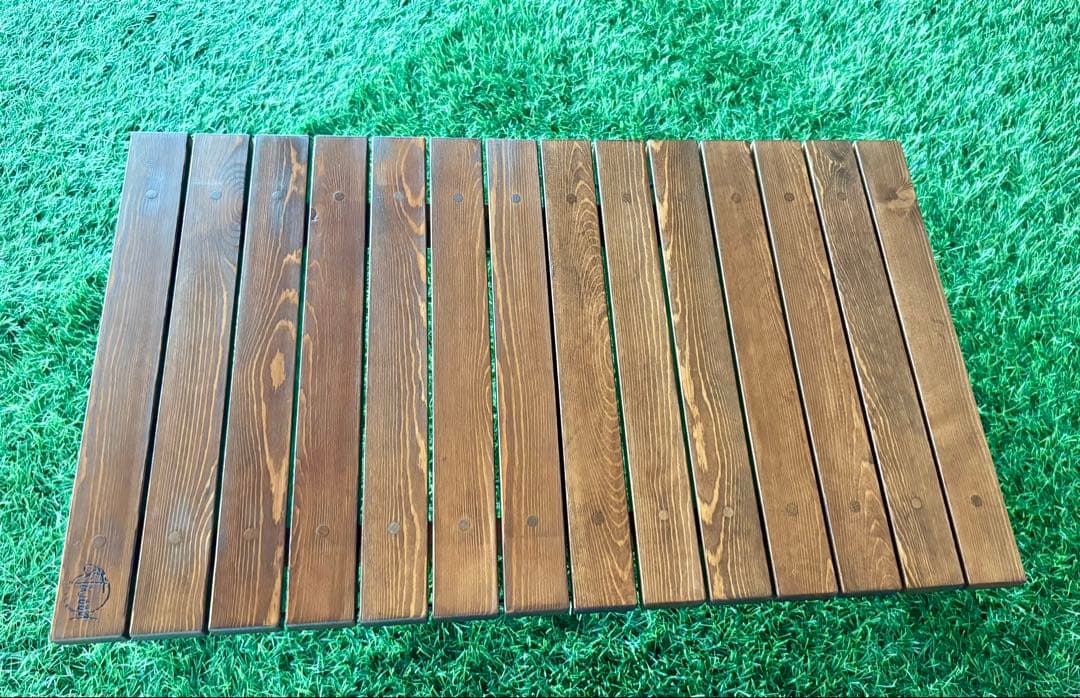 木製折り畳み式アウトドアテーブル【カラー:ウォルナット】