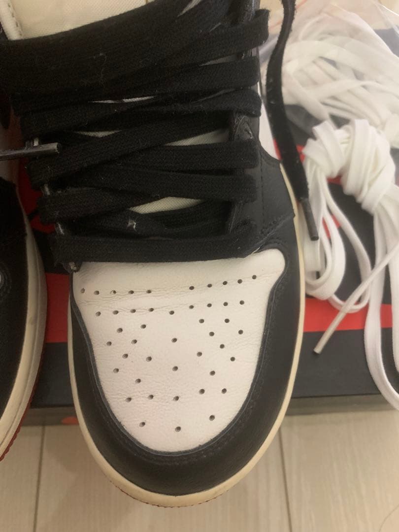 シューズ(女性用) Air Jordan 1 Retro High \"Satin Black Toe