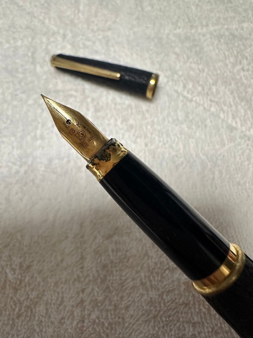 プラチナ　万年筆　ペン先18K　黒　PLATINUM