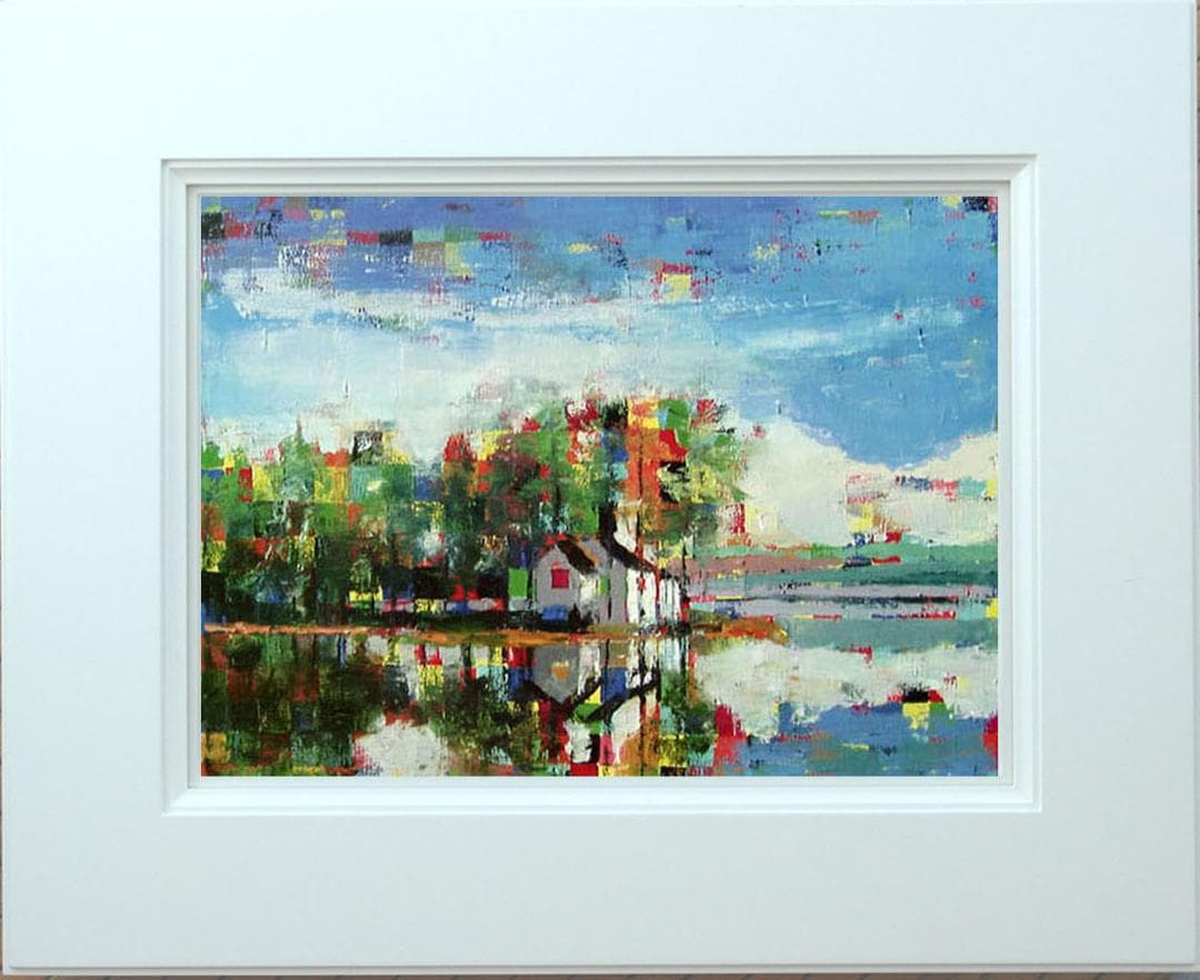 油絵 菅家令子 絵 絵画 インテリア uF6-062403 風景