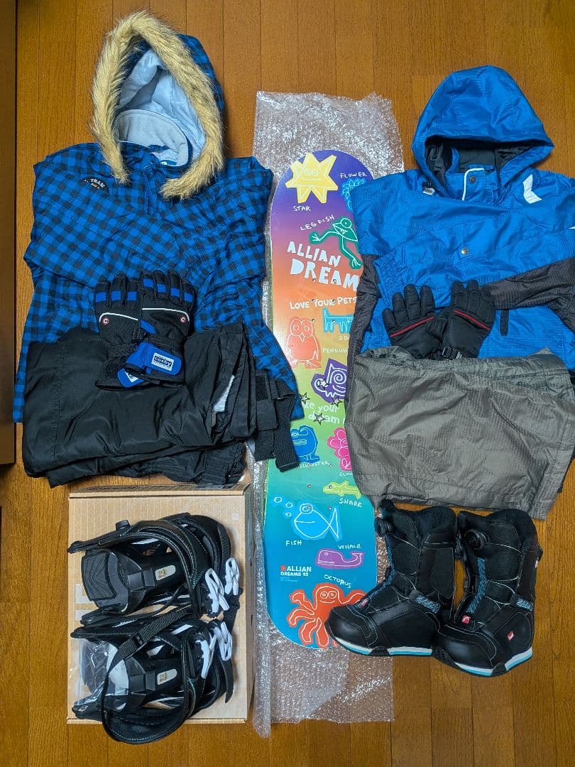 キッズ スノーボードセット headブーツ ウェア2着