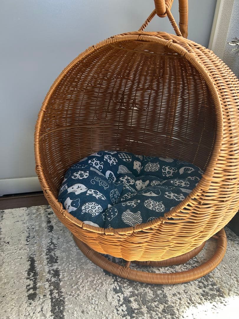 猫用ハンモック型ベッド ウィッカー製