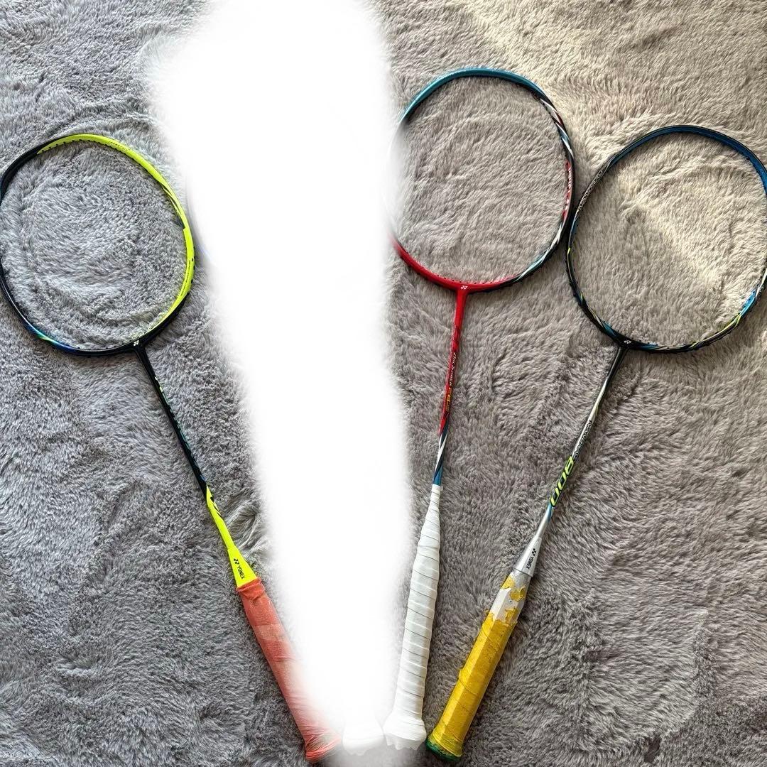 バドミントンラケット 3本セット ジャンク1本