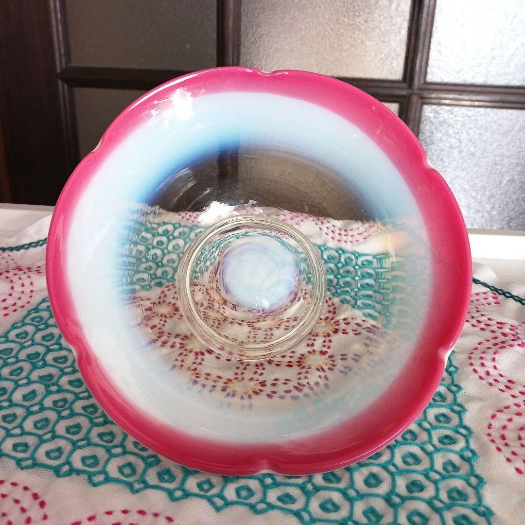 和製ガラス　花びら氷カップ　　15センチ