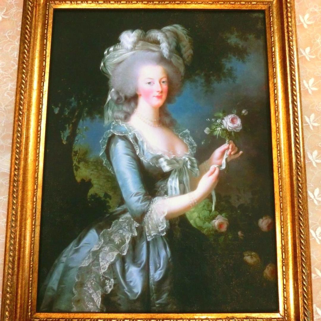 ロココ調　マリーアントワネット額絵103　アンティークゴールド キャンバス印刷