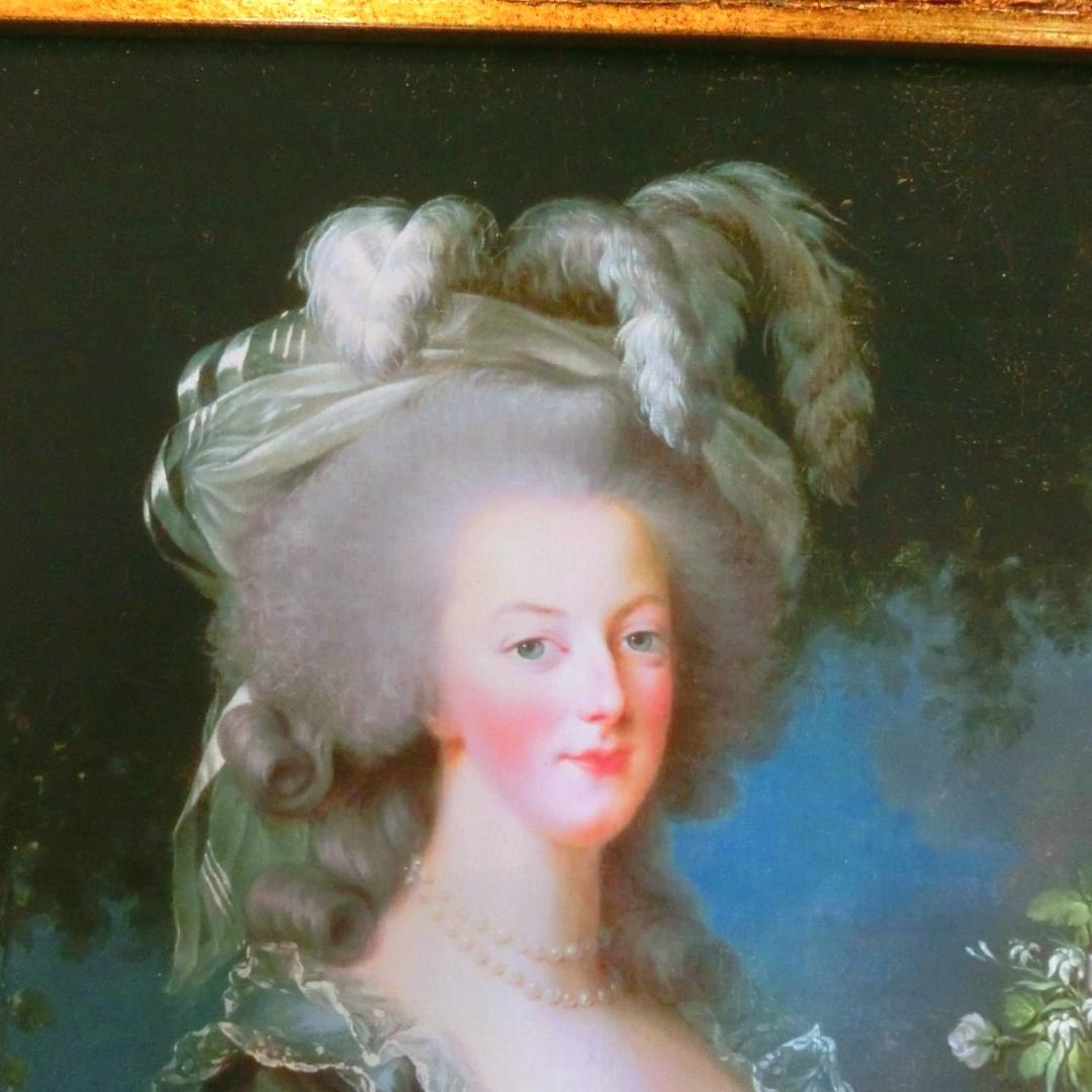 ロココ調　マリーアントワネット額絵103　アンティークゴールド キャンバス印刷