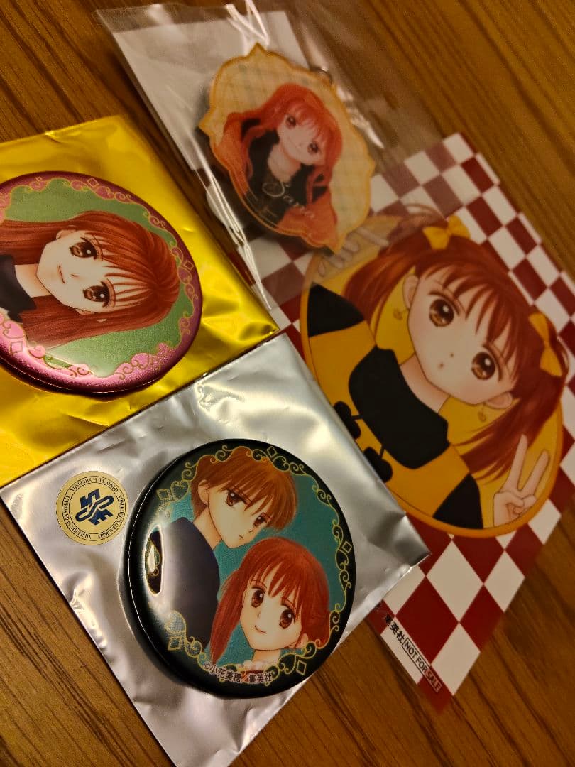 こどものおもちゃ　りぼん70周年カフェ　ブロマイド　缶バッジ　両面キーホルダー