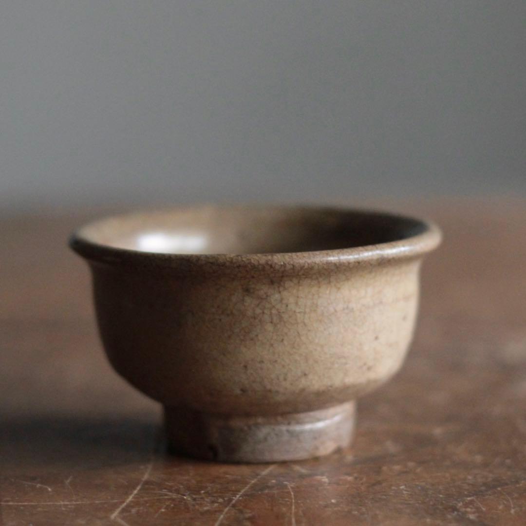 味のよい 灰釉 盃 ぐい呑み 酒器 古美術 古道具 アンティーク