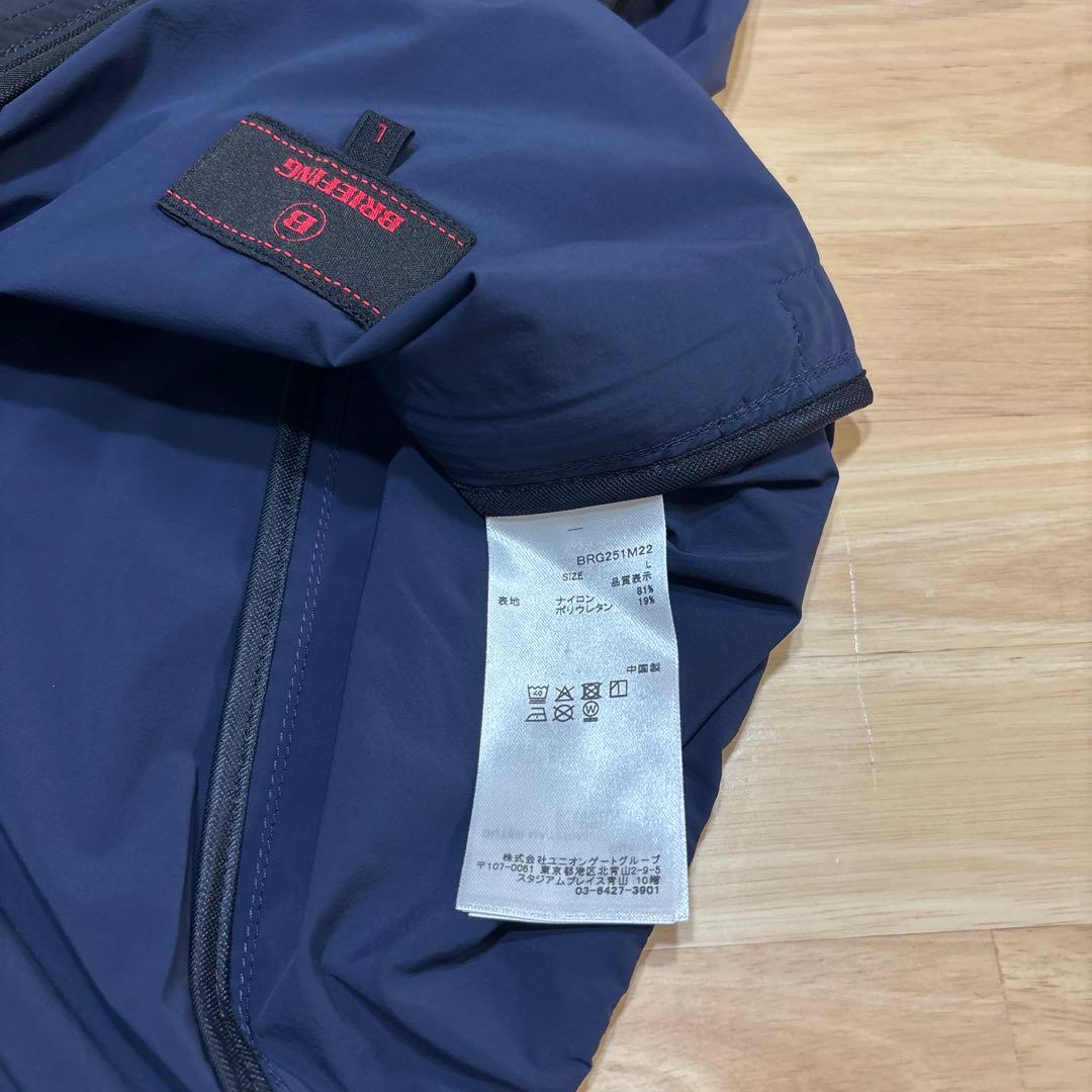 新品未使用タグ付BRIEFING GOLF ブルゾンメンズフルジップネイビー L