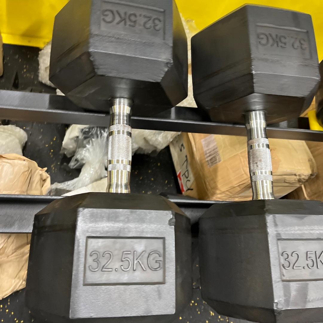 2500円割引　ヘックスラバーダンベル　27.5㎏　2個