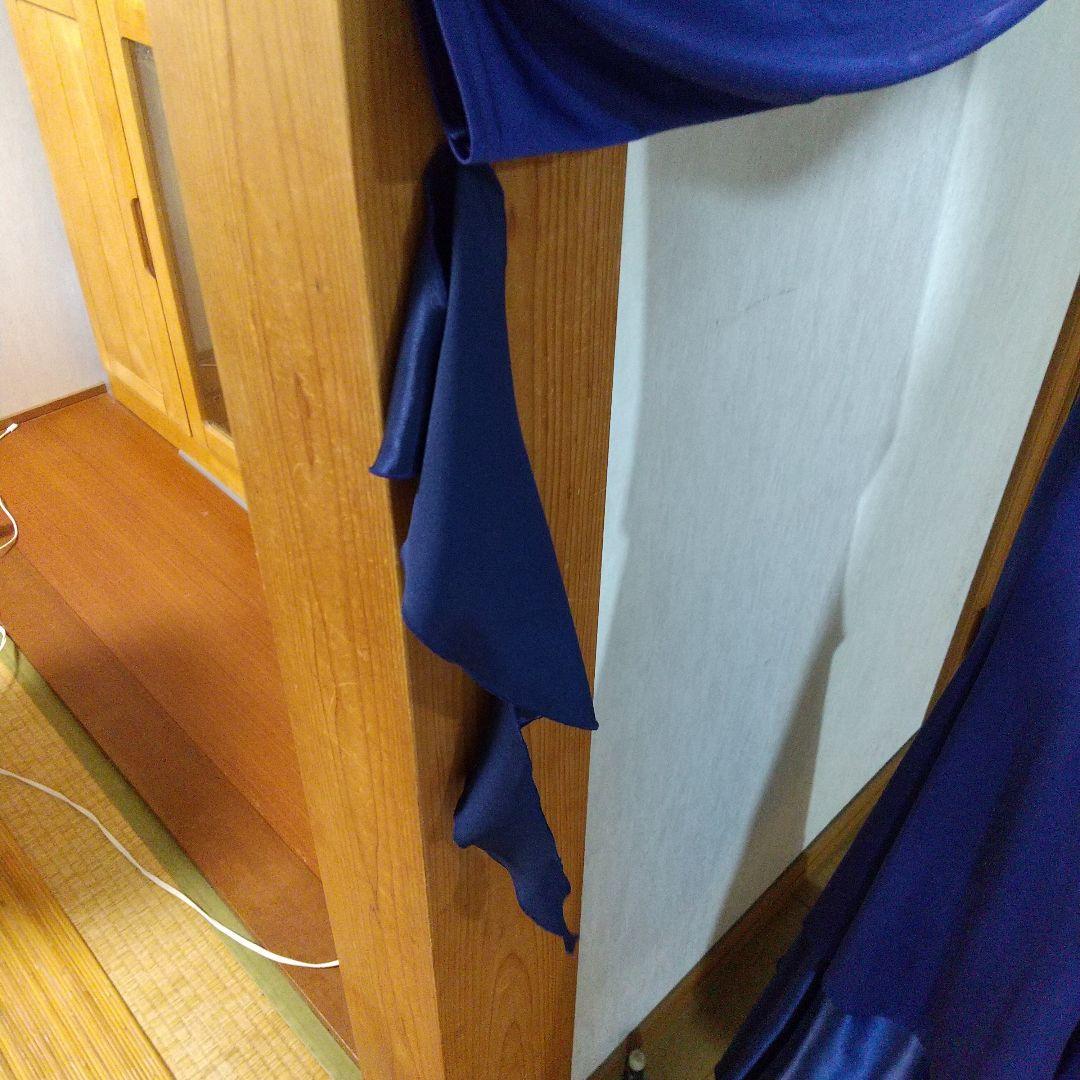 ネイビー 裾サテンドレス サンリーヌ 11号