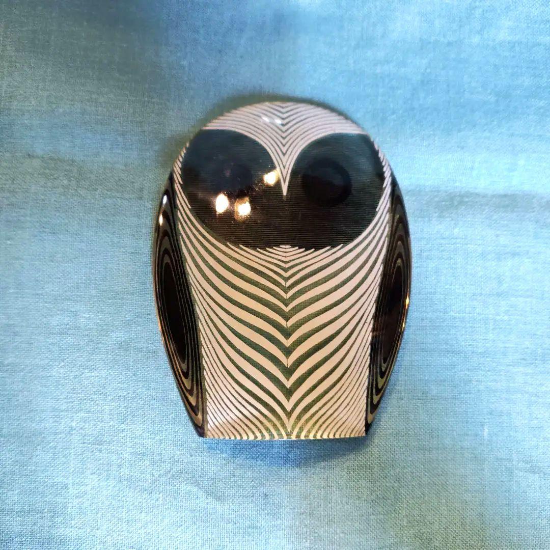 ヴィンテージ ガラスのフクロウ