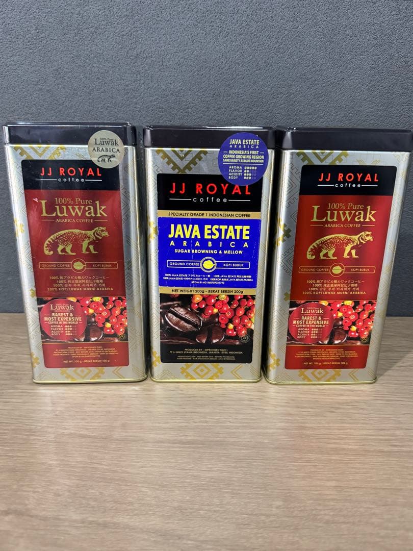 JJ  Coffee ジャバ・エステート　100%ピュア・ルアック