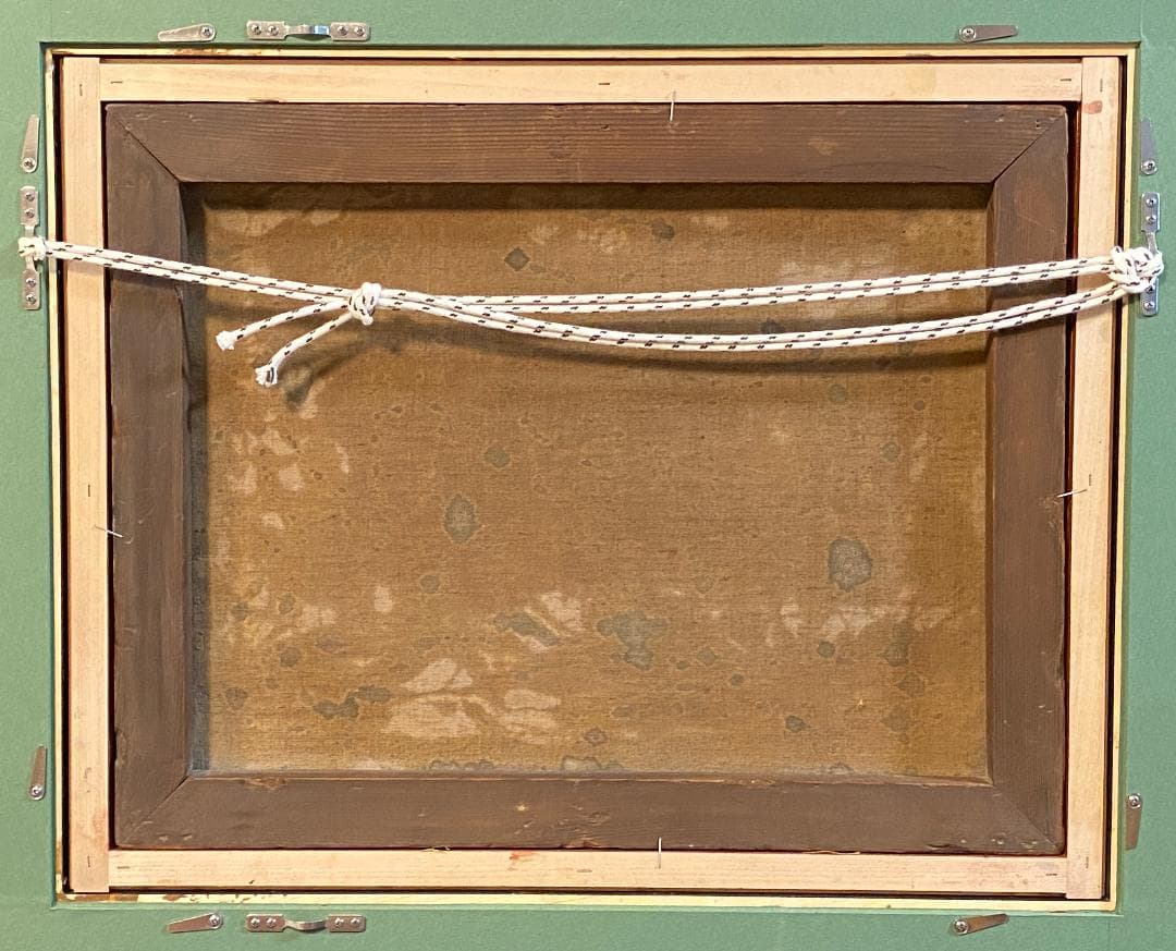 「真作」作者不明　風景画　油彩画　額装　サイン有り　F6号