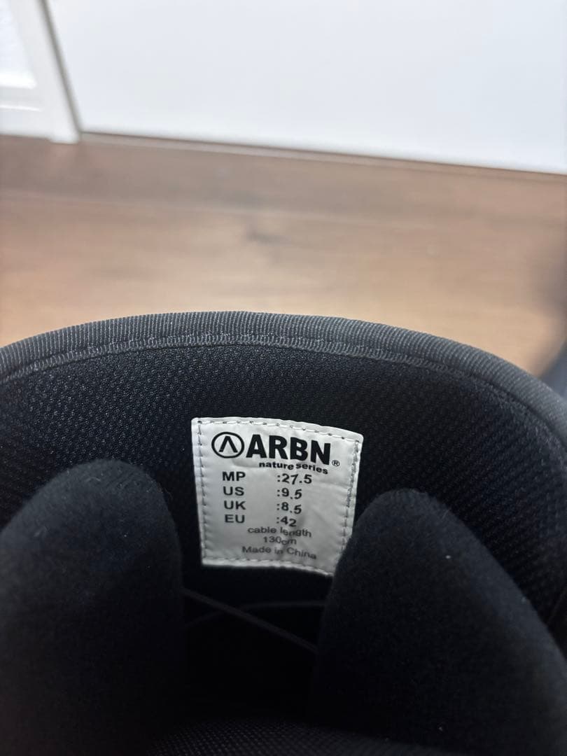 新品 ARBN エアボーン BOA スノーボードブーツ 黒 メンズ　27.5cm