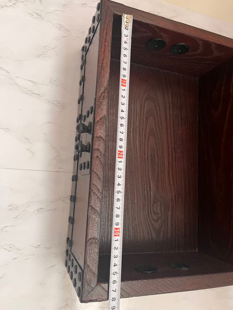 【新品】木製　欅材　千両箱　銭函　古民具　アンティーク