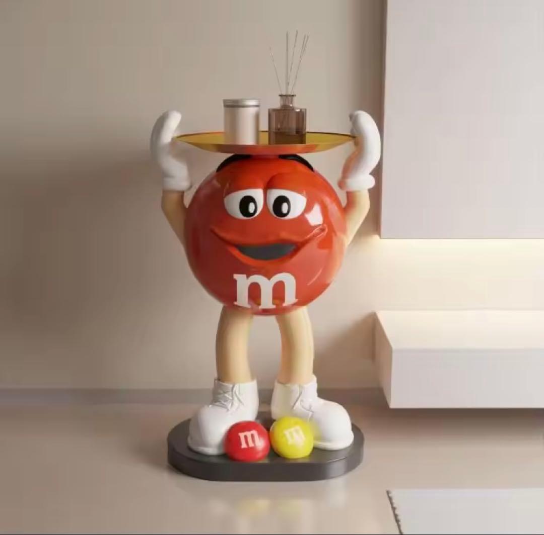 M&M's エムアンドエムズ サイドテーブル フィギュア　レッド 赤