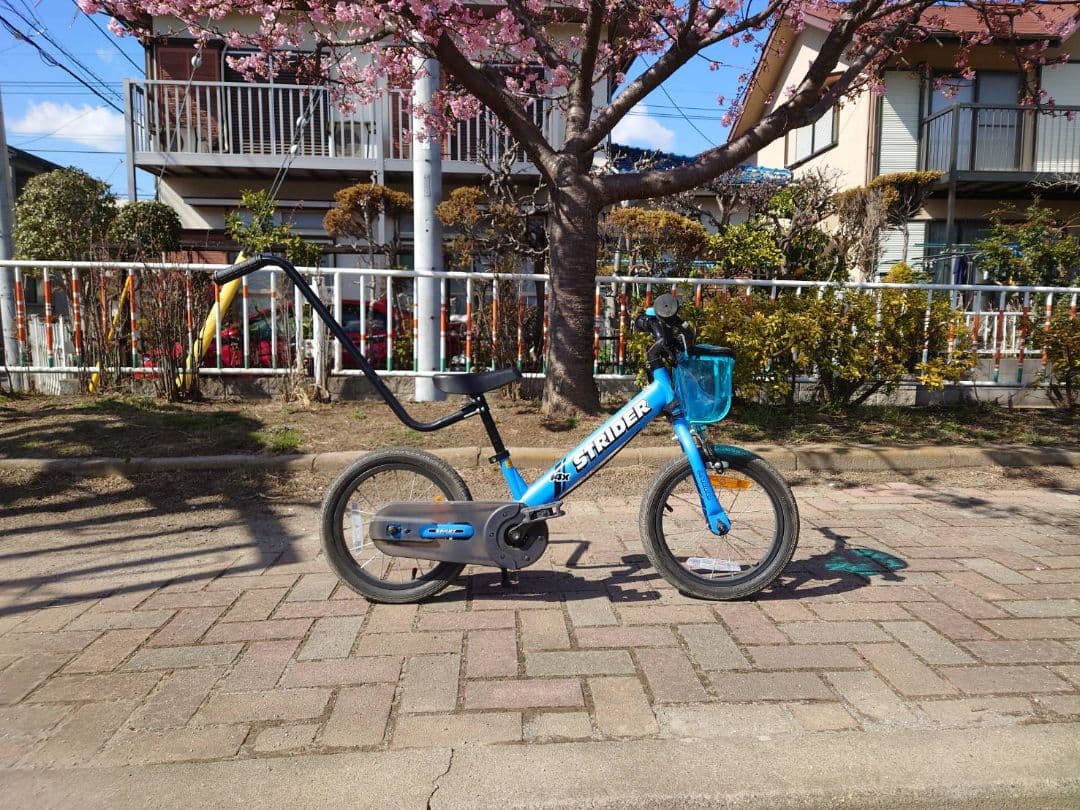 付属品フル装備 ストライダー STRIDER 14x 幼児用自転車 ブルー 青