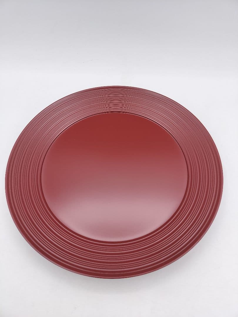 c905 銘々皿 臨済寺型 朱色　10枚セット　木箱 茶道具 古物