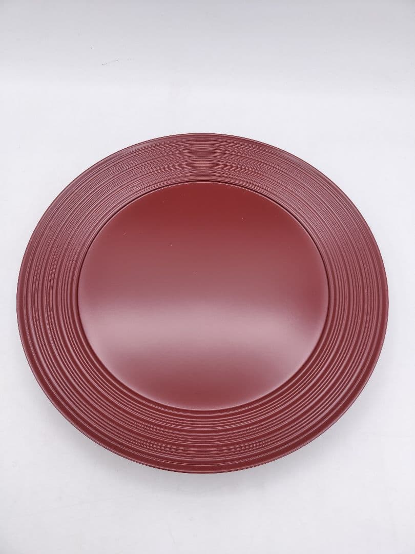 c905 銘々皿 臨済寺型 朱色　10枚セット　木箱 茶道具 古物