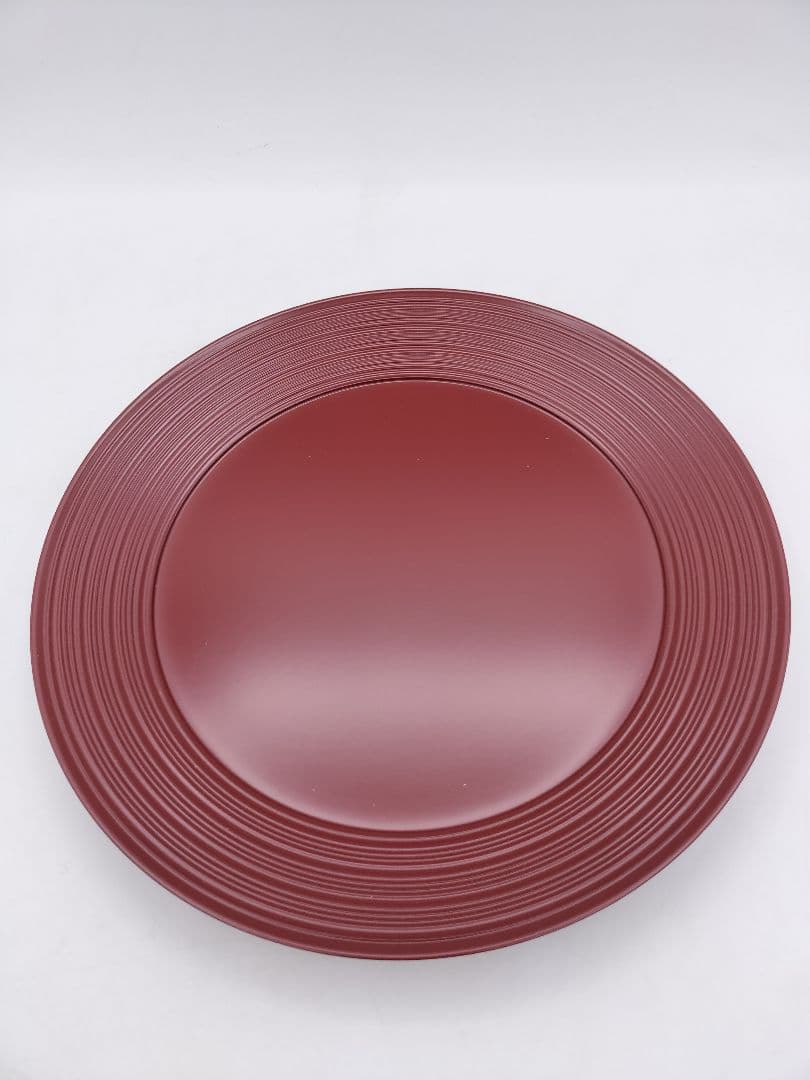 c905 銘々皿 臨済寺型 朱色　10枚セット　木箱 茶道具 古物