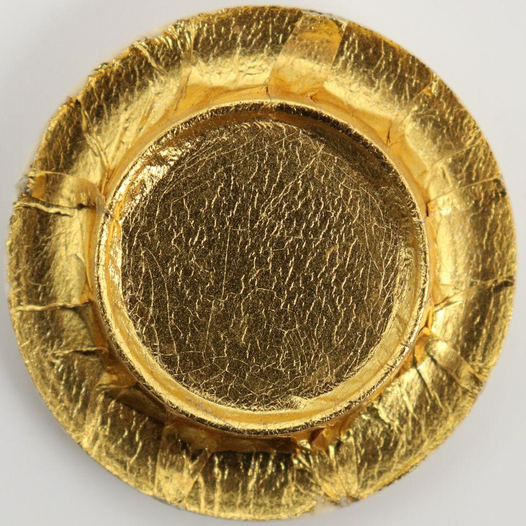 韓国人間文化財 池順鐸作 青磁鶴首茶入 浪の紋緞子仕覆付 茶道具　V903　N9