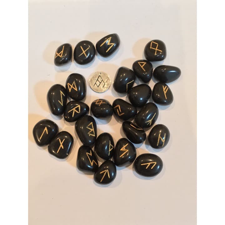 オニキスルーンストーン+オリジナルシルバールーンタリスマンセット2