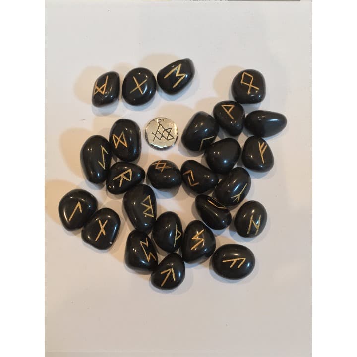 オニキスルーンストーン+オリジナルシルバールーンタリスマンセット2