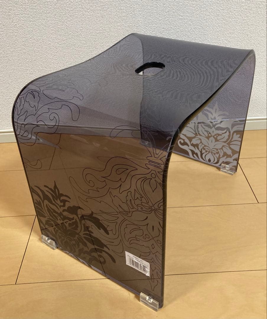 お得◎新品未使用　アクリル　高級 バスチェア　センコー　サミーラ　L グレー