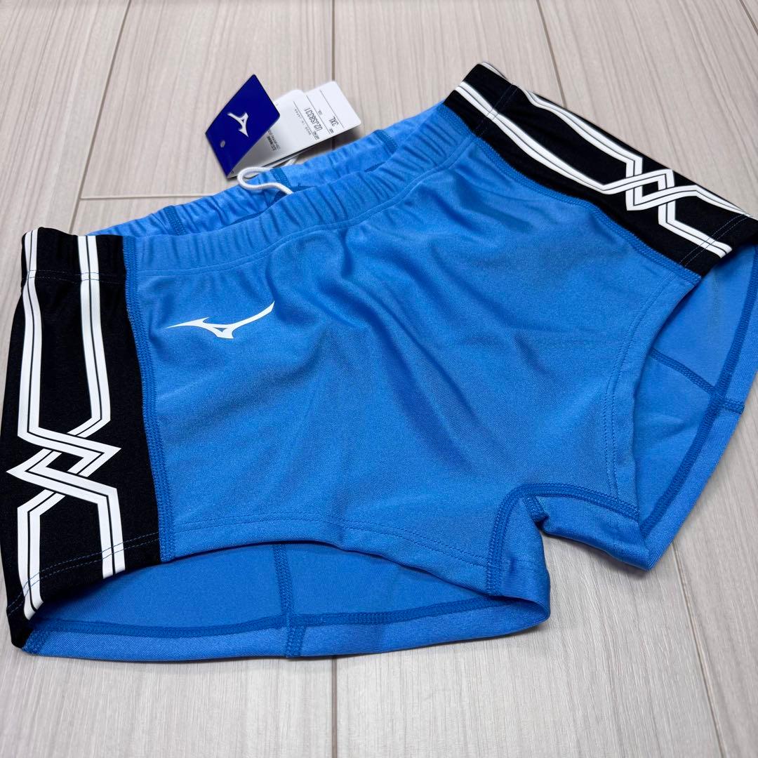 ミズノ　女子陸上レーシングショーツ(スパッツ型)　3XL　サックス×ブラック