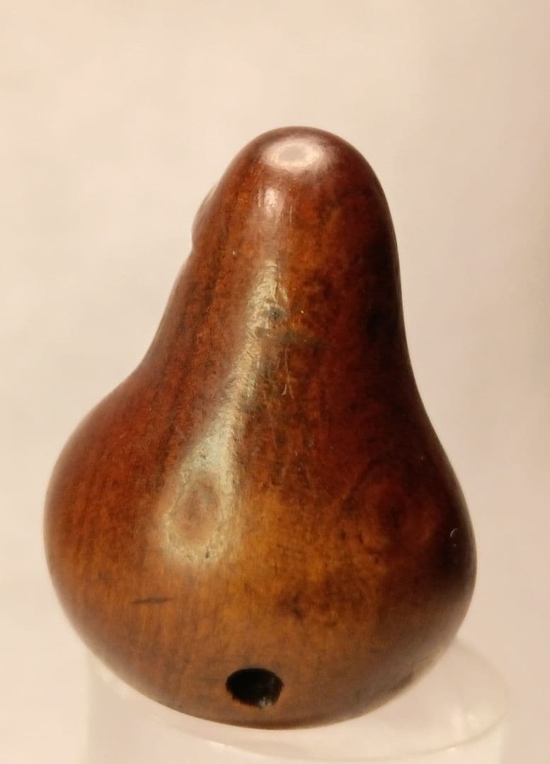 柘植彫 根付 「達磨 図」 江戸時代