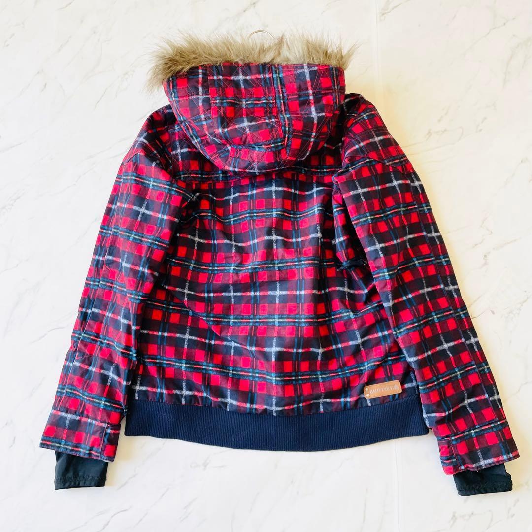 4340 バートン スノボウェア ジャケット チェック柄 ポーチ付き ダッフル風