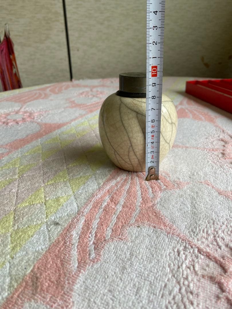 茶入　茶器　茶入れ　煎茶道具　骨董　茶道具　錫蓋