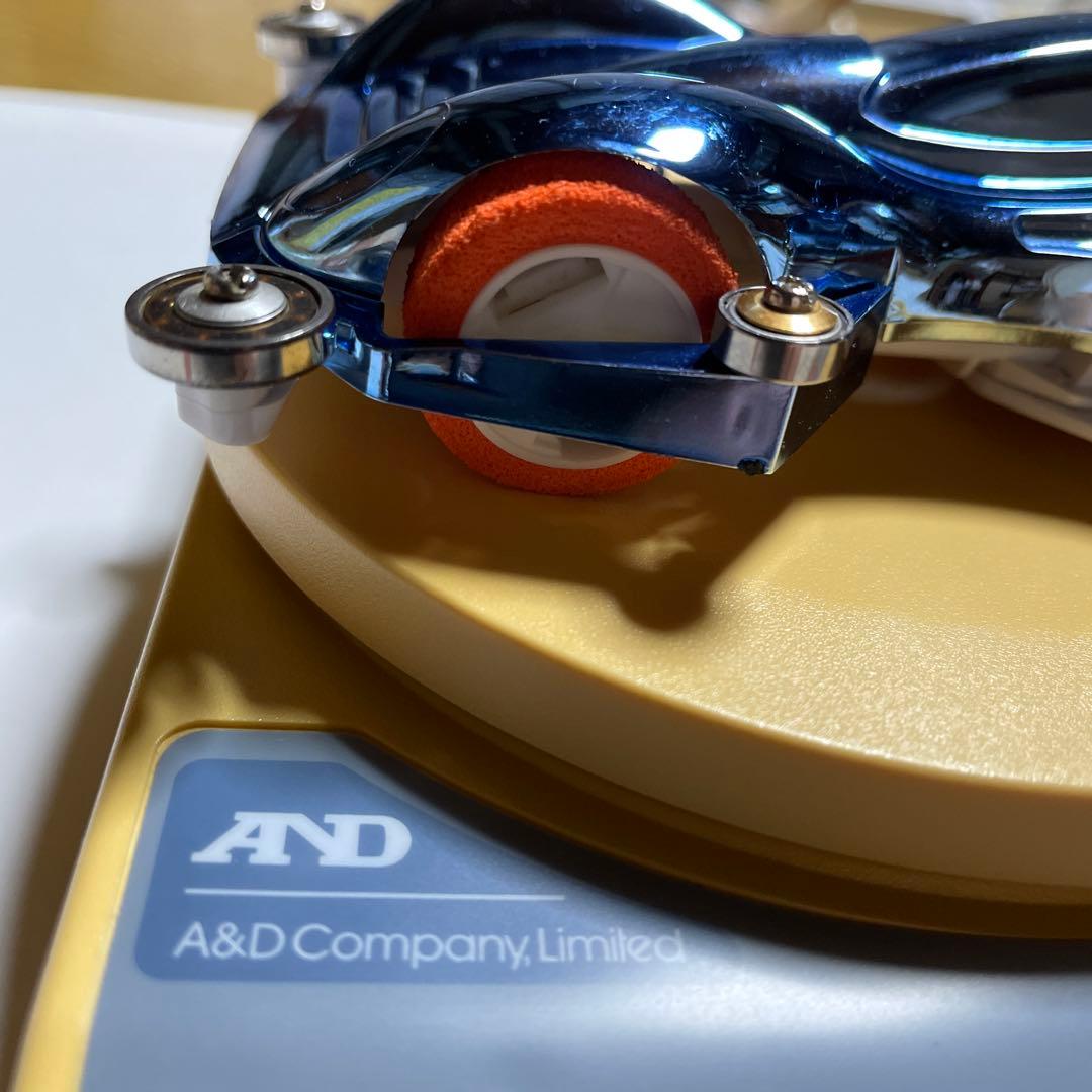 ミニ四駆　スピンアックスブルーメッキボディー