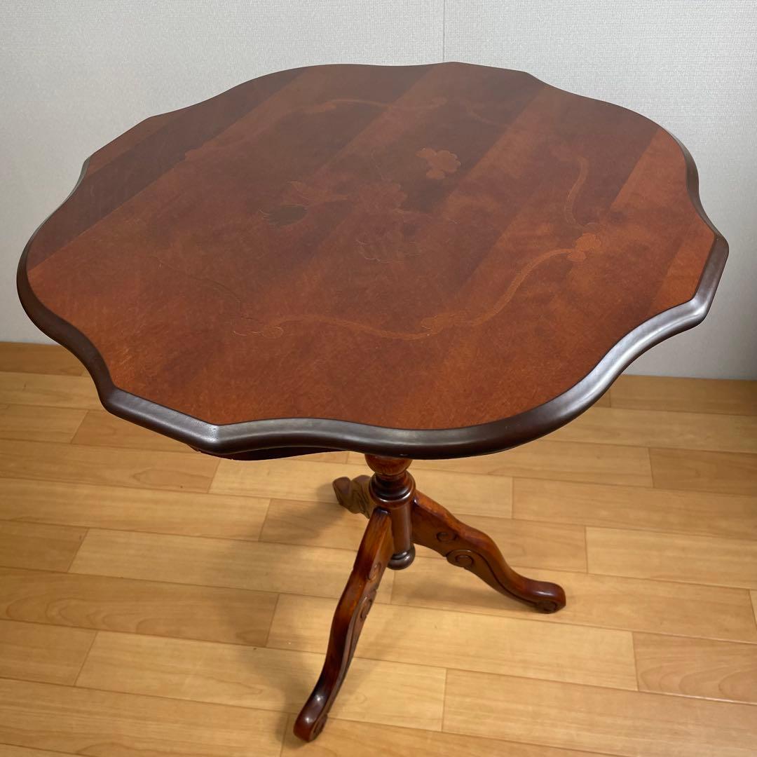 イタリア製 象嵌 猫脚 アンティーク コーヒーテーブル　サイドテーブル　no.2