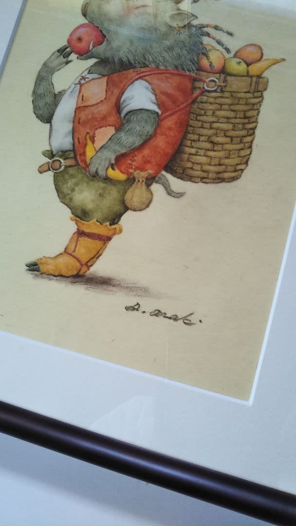 【原画】『ドルゴレ・ブガ』（猪　イノシシ　パステル画）