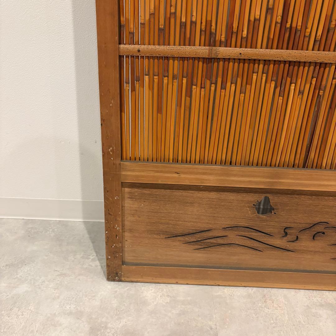 古い建具 1枚 簾戸 すど 葦戸よしど 夏障子 御簾戸 2/4