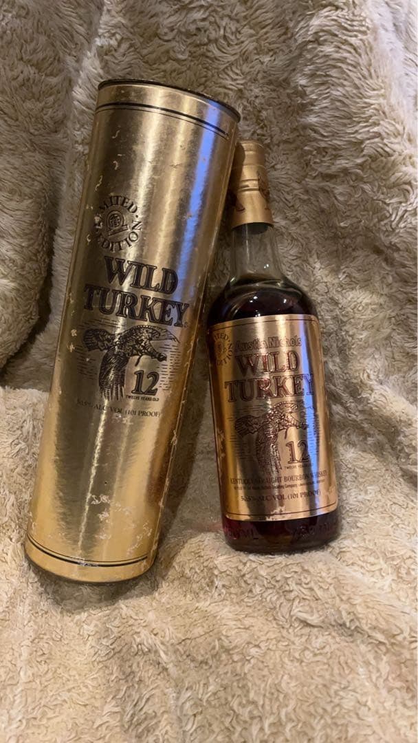 s*e様 WILD TURKEY 12年 750ml 金筒入り　未開封