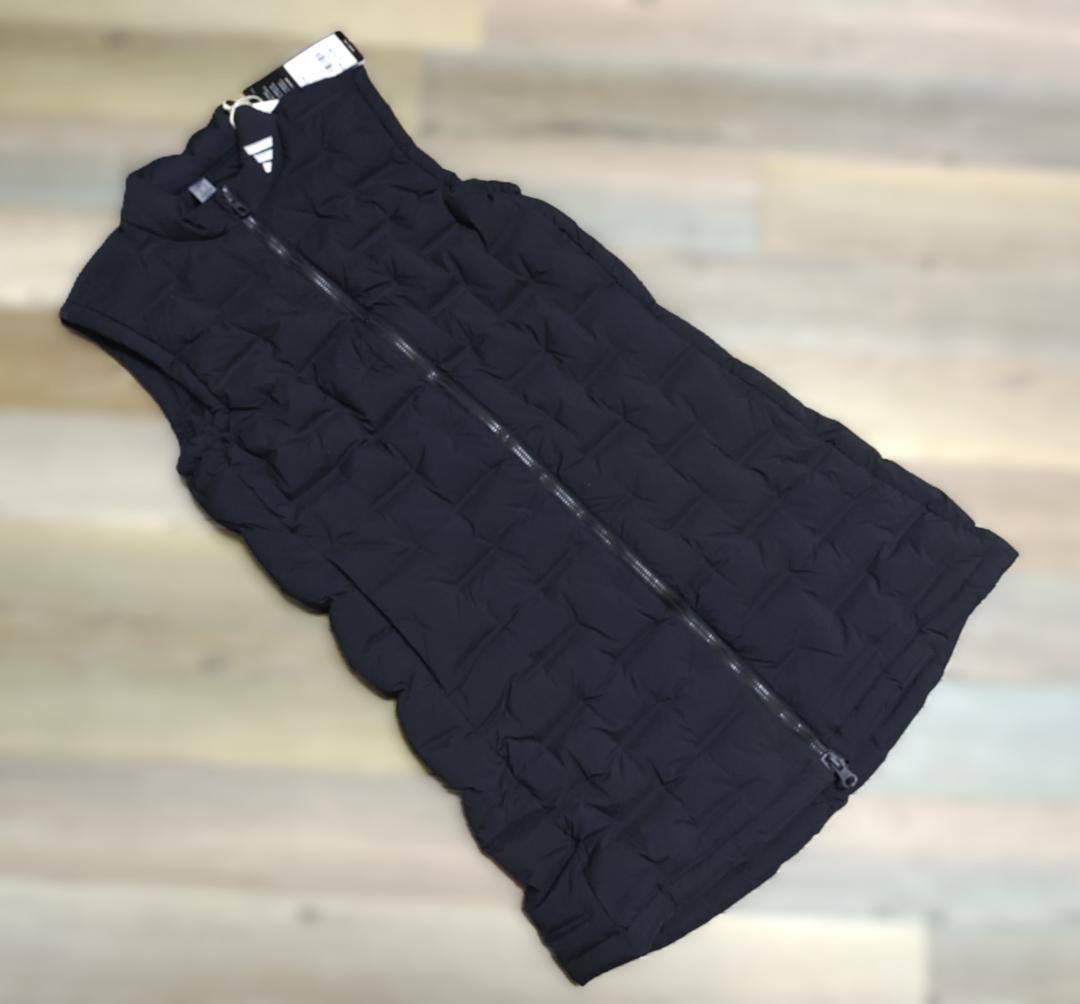 ⛳️アディダス♥️adidas GOLF ダウン90％ ロング丈 ベスト 黒