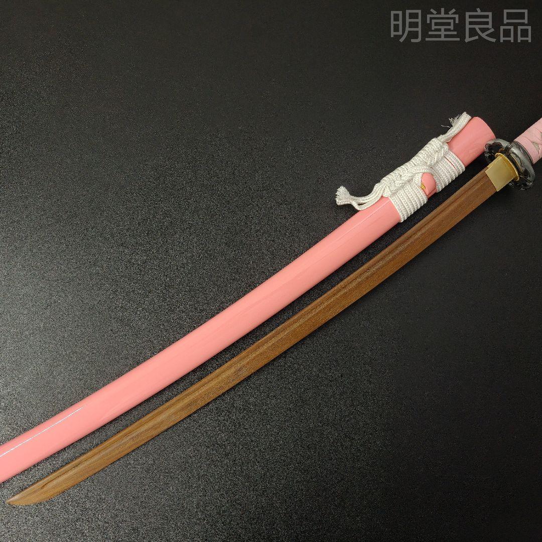 日本刀　模造刀　炎の紋　木製刀　硬木製　居合練習　コスプレ用　刀剣拵　武道具