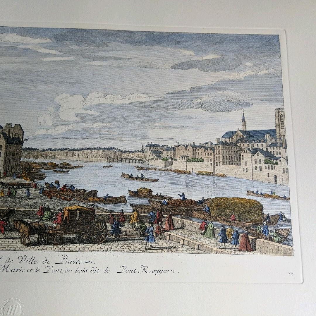 ルーブル美術館で購入 真正リトグラフ（版画）　パリ市庁舎