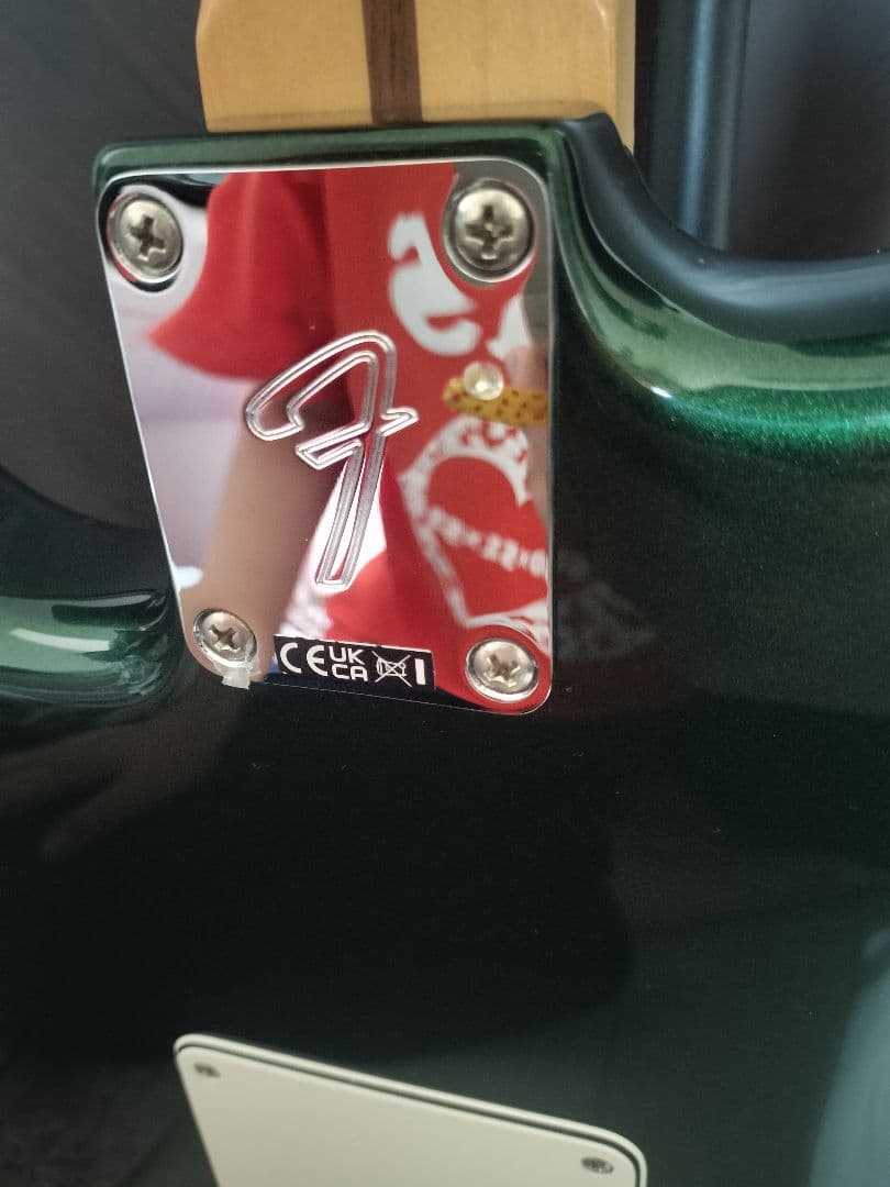 Fender ストラトキャスター グリーン、ピックのセット