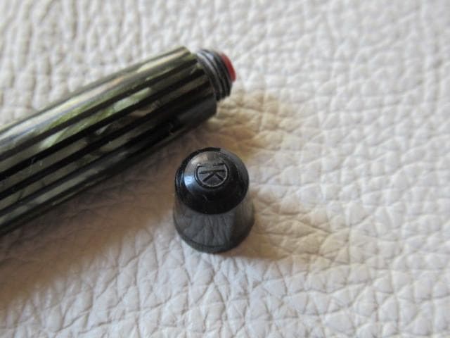 未使用 1920年頃米国製◆ウェアエバー セルロイド製 万年筆 ペン先細字14K