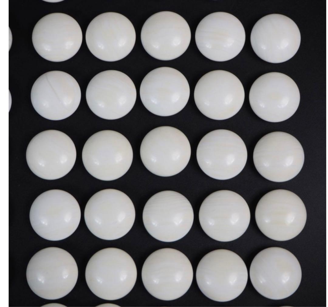 送料無料　日向特産　日向スワブデ蛤碁石36号・碁笥セット　旧家蔵出