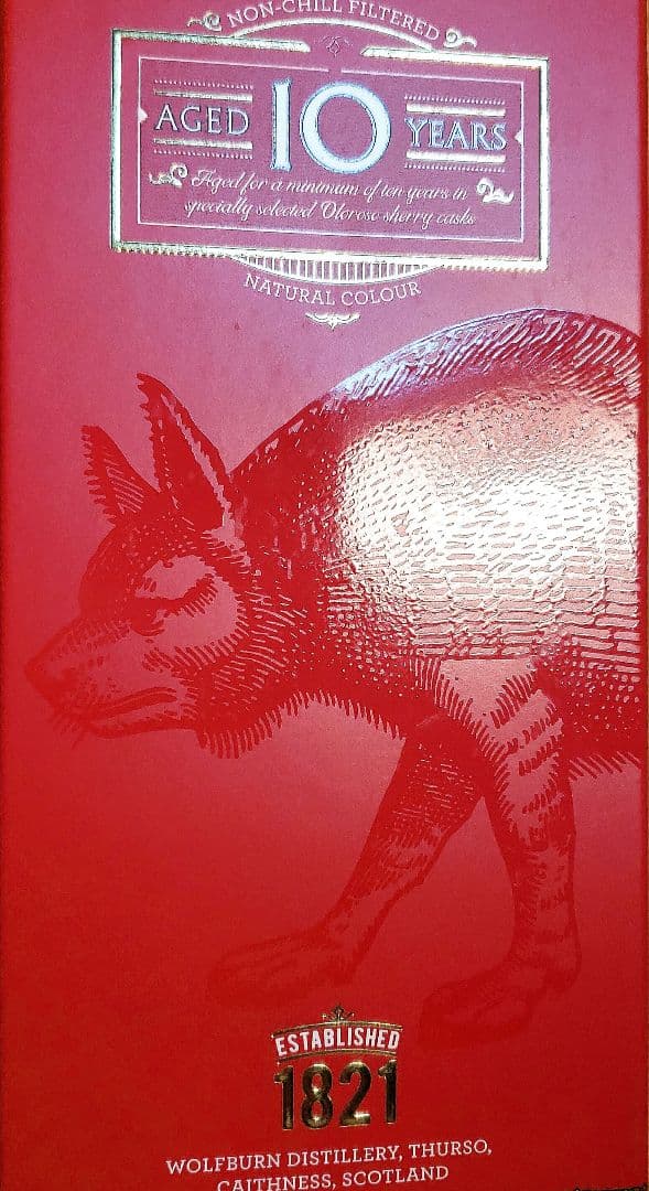 スコッチウイスキー　WOLF BURN 10年 ノンチルフィルター