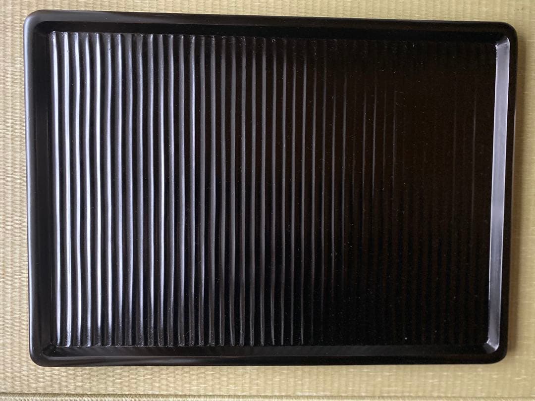 桂　黒漆我谷盆　折敷