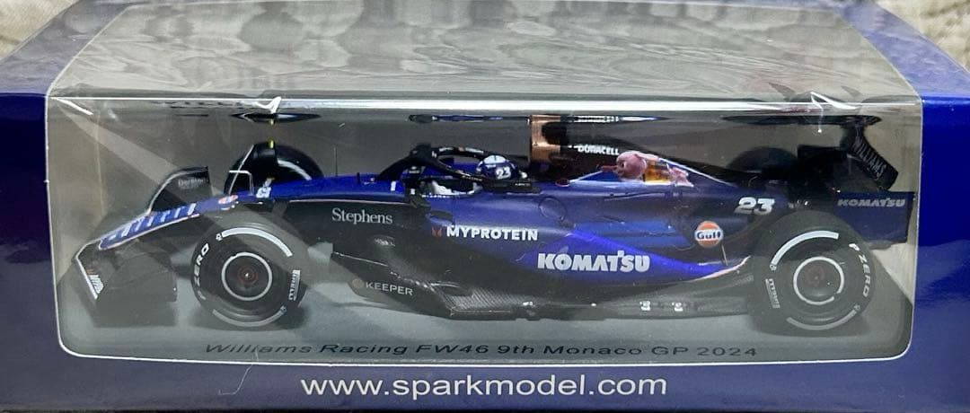 スパーク 1/43 ウィリアムズ FW46アルボン2024モナコ9位
