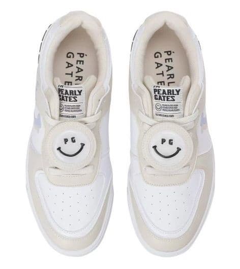 即発送2色展開●パーリーゲイツレディースゴルフシューズホワイトベージュ